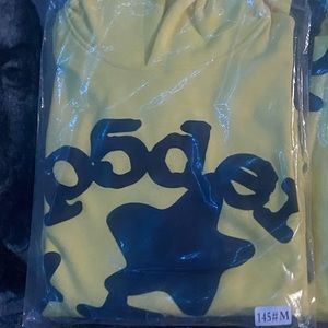 Yellow and Black sp5der hoodie